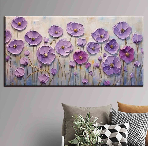 Gemälde von lila Blumen Wandbilder Gemälde von lila Blumen