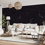 Fototapeten Wall murals Black and white floral pattern