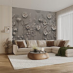 Fototapeten Wandkunst mit Blumen und Pflanzen