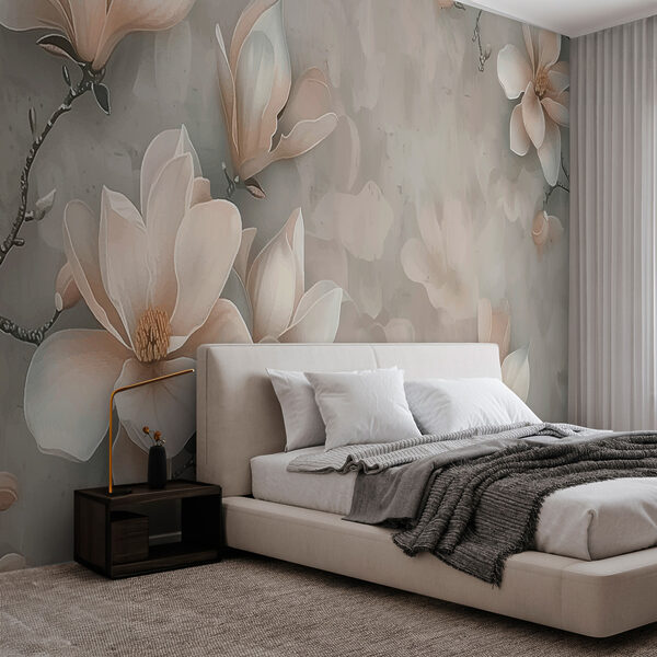 Elegante Blüten vor gedämpftem Hintergrund Fototapeten Elegante Blüten vor gedämpftem Hintergrund