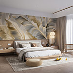 Fototapeten Elegante Strudel aus Creme und Beige.