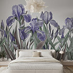 Fototapeten Gruppe violetter Blumen
