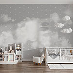Fototapeten Wolken am Himmel mit weißen Wolken