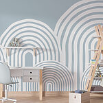 Fototapeten Weißer und grauer Hintergrund mit weißen Linien