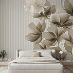 Fototapeten Elegante florale Eleganz in Beige
