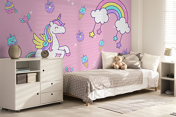Einhorn und Eiscreme und Eiscreme Fototapeten Einhorn und Eiscreme und Eiscreme