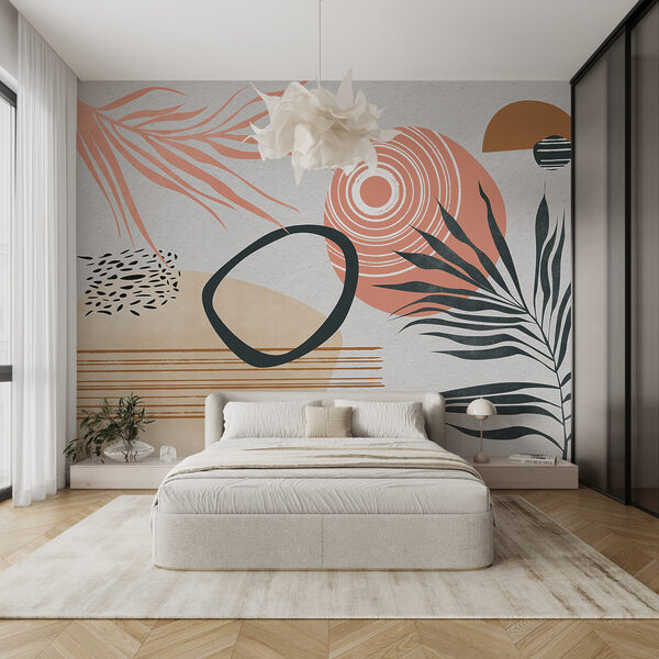 Kunstwerk mit verschiedenen Formen und Farben Fototapeten Kunstwerk mit verschiedenen Formen und Farben