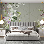Fototapeten Elegante Blumensymphonie auf Leinwand