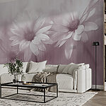 Fototapeten Ätherische Blüten im monochromen Licht