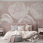 Fototapeten Elegante florale Textur in Rosa