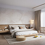 Fototapeten Weiße Blätter auf hellem Hintergrund