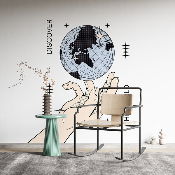 Fototapeten Hand hält einen Globus