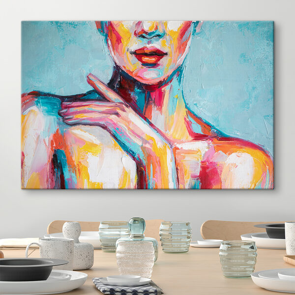 Wandbilder Gemälde einer Frau mit der Hand auf ihrer Schulter