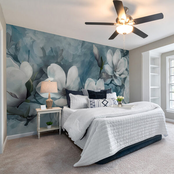 Fototapeten Gruppe von weißen Blumen