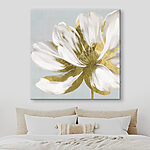 Wandbilder Elegant Bloom in Weiß und Gelb