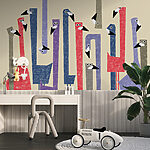 Fototapeten Gruppe von Vögeln mit verschiedenfarbigen Formen