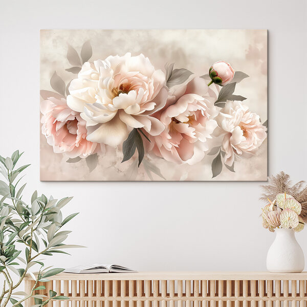 Gruppe von Blumen auf einem weißen Hintergrund Wandbilder Gruppe von Blumen auf einem weißen Hintergrund
