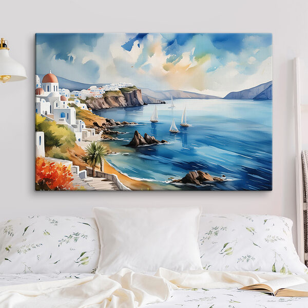 Wandbilder Aquarellmalerei einer Stadt auf einer Klippe (Artikelnummer: s39304) Wandbilder Wandbilder Aquarellmalerei einer Stadt auf einer Klippe (Artikelnummer: s39304)