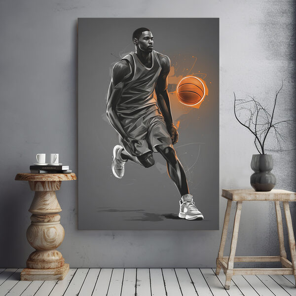 Basketballspieler mit einem Ball Wandbilder Basketballspieler mit einem Ball