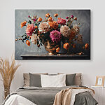 Wandbilder Vase mit Blumen auf einem Tisch