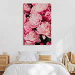 Wandbilder Gruppe von rosa Blumen