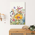 Wandbilder Aquarellmalerei von Blumen