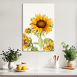 Wandbilder Sonnenbeschienene Blüten erhellen den Tag