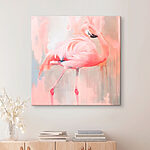 Wandbilder Rosa Flamingo mit langen Beinen