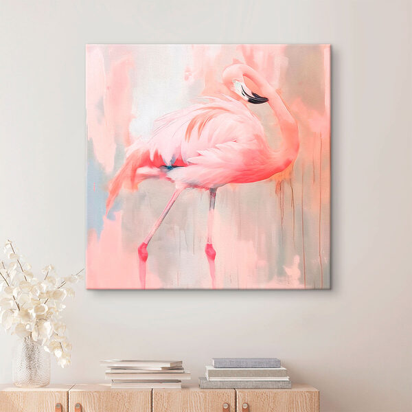 Rosa Flamingo mit langen Beinen Wandbilder Rosa Flamingo mit langen Beinen