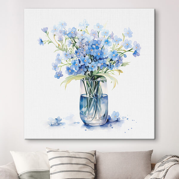 Aquarell einer Vase mit Blumen Wandbilder Aquarell einer Vase mit Blumen