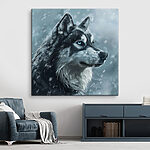 Wandbilder Hund im Schnee
