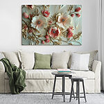 Wandbilder Elegante florale Kunst in Pastelltönen