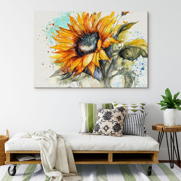 Gemälde einer Sonnenblume Wandbilder Gemälde einer Sonnenblume