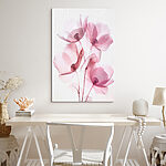 Wandbilder Gruppe von rosa Blumen
