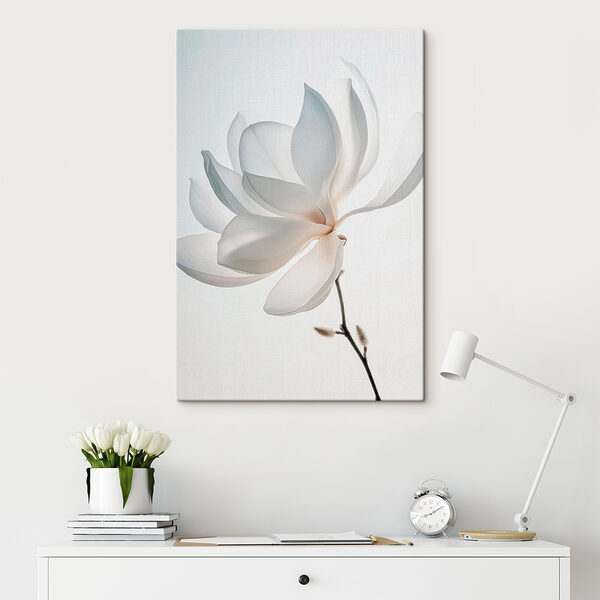Weiße Blume mit Blütenblättern Wandbilder Weiße Blume mit Blütenblättern