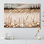 Wandbilder Blumenfeld mit Bergen im Hintergrund