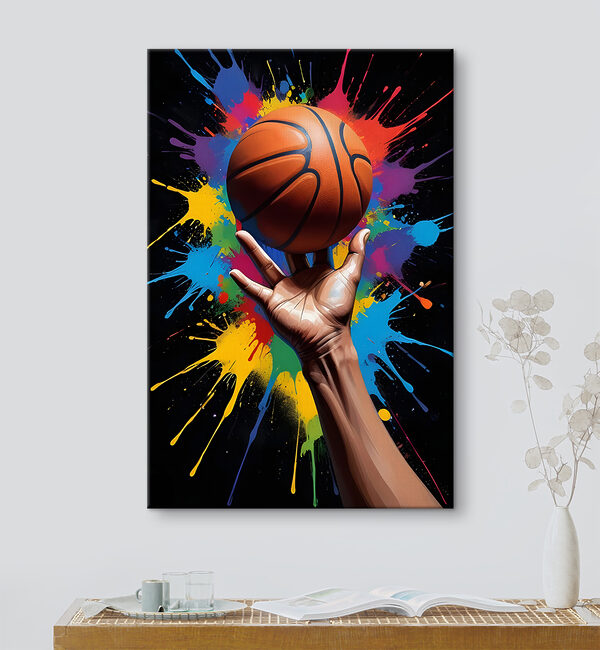 Hand hält einen Basketball Wandbilder Hand hält einen Basketball