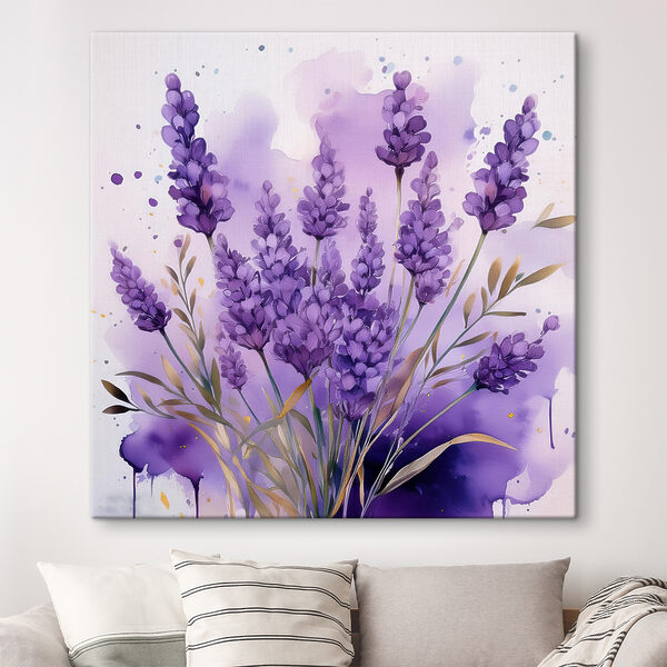 Gemälde von lila Blumen Wandbilder Gemälde von lila Blumen