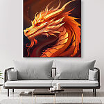 Wandbilder Drache mit roten Augen