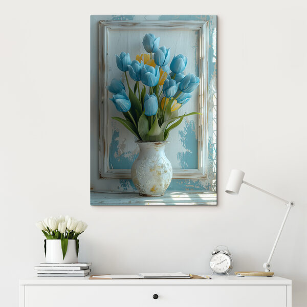 Vase mit blauen Blumen Wandbilder Vase mit blauen Blumen