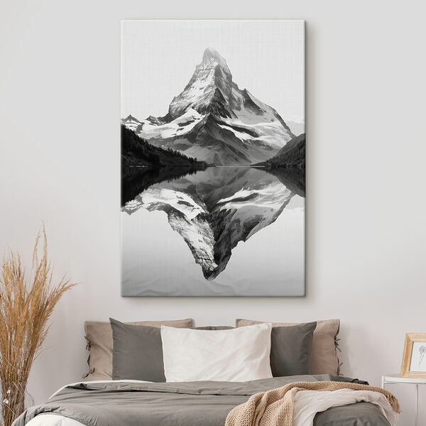 Berg mit See und Bäumen Wandbilder Berg mit See und Bäumen