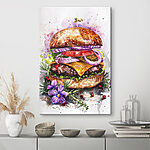 Wandbilder Aquarell eines Burgers