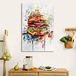 Wandbilder Aquarell eines Burgers
