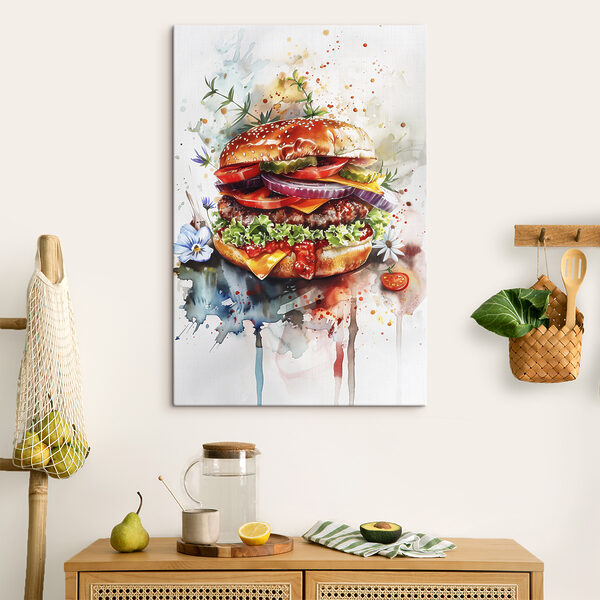 Aquarell eines Burgers Wandbilder Aquarell eines Burgers