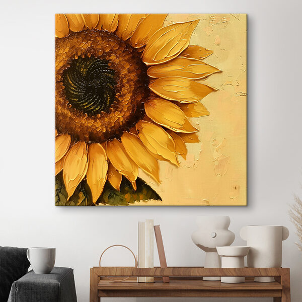 Gemälde einer Sonnenblume Wandbilder Gemälde einer Sonnenblume