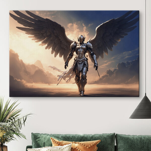Wandbilder Person in Rüstung mit Flügeln
