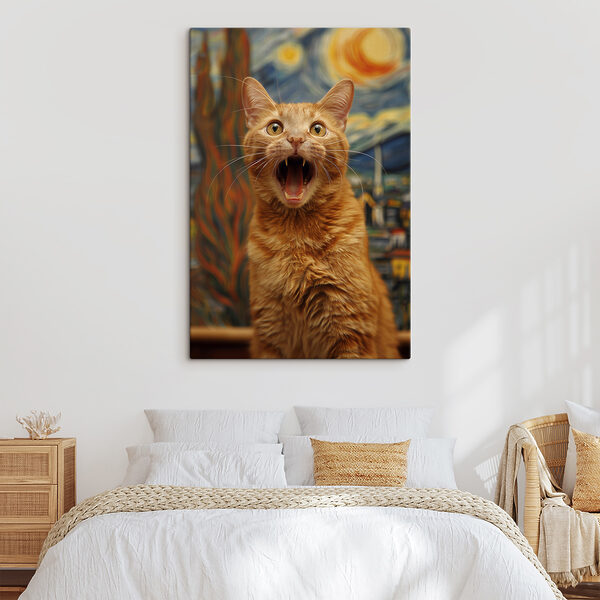 Katze mit offenem Maul Wandbilder Katze mit offenem Maul