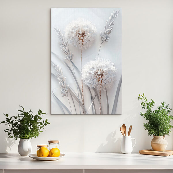 Weiße Blüte mit weißen Blättern Wandbilder Weiße Blüte mit weißen Blättern