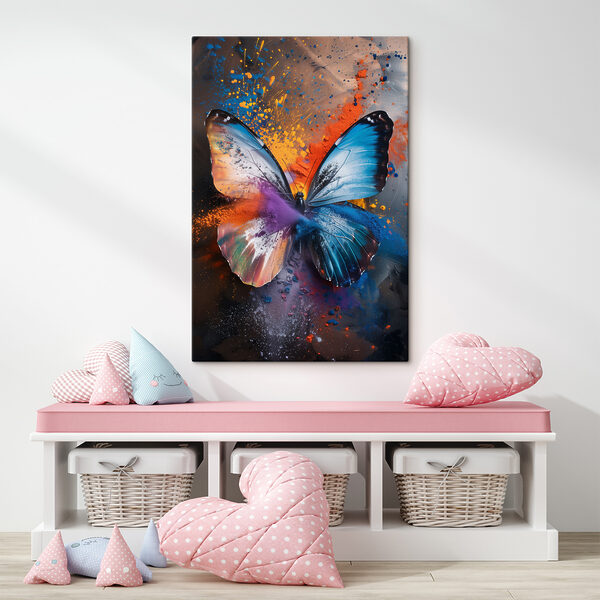 Schmetterling mit buntem Puder Wandbilder Schmetterling mit buntem Puder