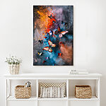 Wandbilder Schmetterlinge fliegen Schmetterlinge in einer bunten Wolke